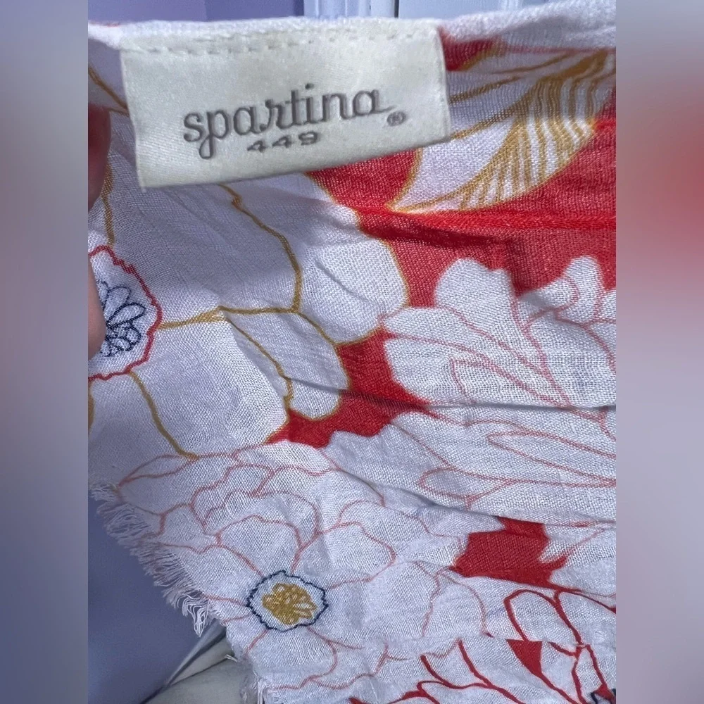 Spartina 449 Floral Linen Blend Scarf
